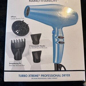 BaByliss Nano Titanium Turbo Xtreme Professional Dryer - Blue